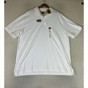 Foundry Polo Shirt Men's 2XL White Short Sleeve Pique Casual NEW